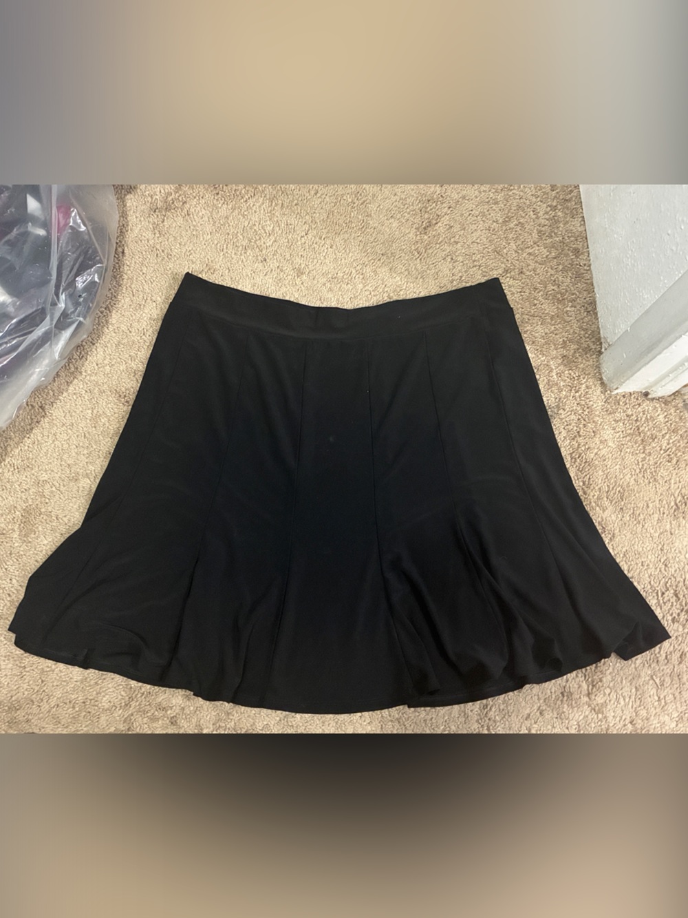 White House Black Market Black Midi/Flared Skirt — XL